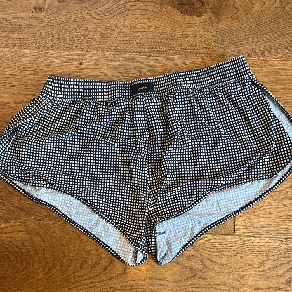 Charlie by MZ GINGHAM Grid Pattern boxer sleep Shorts